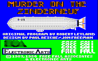 Murder On The Zinderneuf Title Screen